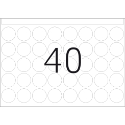 HERMA Haftetiketten in Druckereipackung DP1, 2740, Papier weiß, Ø 19 mm, 252 Blatt/10.000 Etiketten thumbnail