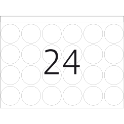 HERMA Haftetiketten in Druckereipackung DP1, 2750, Papier weiß, Ø 25 mm, 210 Blatt/5.000 Etiketten thumbnail