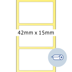 HERMA Thermotransferetiketten, 4061, Papier weiß, 42x15mm, 5.000 Etiketten/Rolle thumbnail