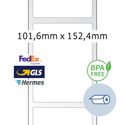 HERMA Thermolabels, 58006, paper thermo eco, white, 101,6x152,4mm, 1.000 labels/roll/min.182 rolls thumbnail