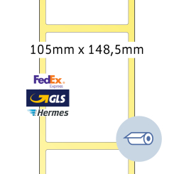 HERMA Thermotransfer labels, 58007, paper white, 105x148,5mm, 1.000 labels/roll/min. 156 rolls thumbnail