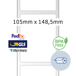 HERMA Thermo labels, 58009, paper thermo eco,white, 105x148,5mm, 1.000 labels/roll/min. 156 rolls thumbnail