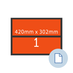 HERMA Blattetiketten, 58010, Warntafeln PE-Folie orange, 420x302mm, 150 Blatt/150 Etiketten thumbnail
