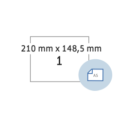 HERMA Labels on A5, sheets, 58103, PE film white, 210x148,5mm, 500 sheets/500 labels thumbnail