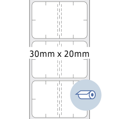 HERMA Tamper Evident Etiketten, 58360, PP-Folie transparent, 30x20mm, 20.000 Etiketten/Rolle thumbnail