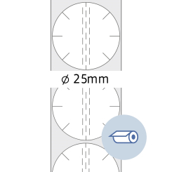 HERMA Tamper Evident Etiketten, 58361, PP-Folie transparent, Ø25mm, 15.000 Etiketten/Rolle thumbnail