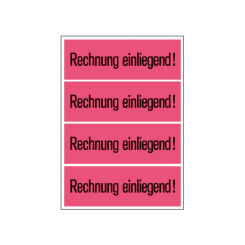HERMA Versandzettel RECHNUNG, 6752, Papier leuchtrot, 118x39 mm, 250 Blatt/1.000 Etiketten thumbnail