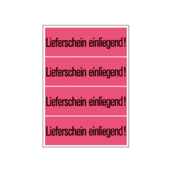 HERMA Versandzettel LIEFERSCHEIN, 6754, Papier leuchtrot, 118x39 mm, 250 Blatt/1.000 Etiketten thumbnail