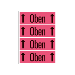 HERMA Versandzettel OBEN, 6756, Papier leuchtrot, 118x39 mm, 250 Blatt/1.000 Etiketten thumbnail