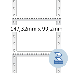 HERMA Lochrandetiketten, 8072, Papier weiß, perforiert, 147,32x99,20mm, 1000 Etiketten/Pack. thumbnail