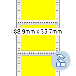 HERMA Lochrandetiketten, 8181, Papier gelb, 88,90x35,70mm, 2.000 Etiketten/Pack. thumbnail