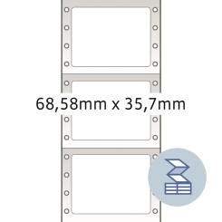 HERMA Lochrandetiketten, 8207, Papier weiß, 68,58x35,70mm, 4.000 Etiketten/Pack thumbnail