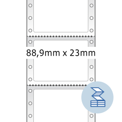 HERMA Lochrandetiketten, 8210, Papier weiß, 88,90x23,00mm, 6.000 Etiketten/Pack thumbnail