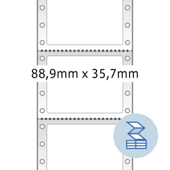HERMA Computeretiketten doorlopend, 8211, papier wit, 88,90x35,70mm, 4.000 etiketten/pack thumbnail