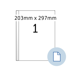 HERMA Blattetiketten A4, 8401, Papier weiß, 203x297 mm, 500 Blatt/500 Etiketten thumbnail