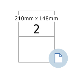 HERMA Blattetiketten A4, 8402, Papier weiß, 210x148 mm, 500 Blatt/1.000 Etiketten thumbnail