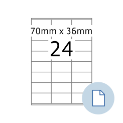 HERMA Labels on A4 sheets, 8418, paper white, 70x36 mm, 500 sheets/12.000 labels thumbnail