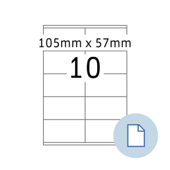 HERMA Blattetiketten A4, 8420, Papier weiß 105x57 mm, 500 Blatt/5.000 Etiketten thumbnail