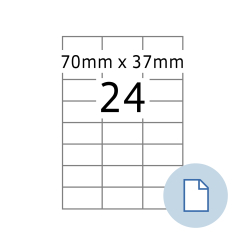 HERMA Labels on A4 sheets, 8424, paper white, 70x37 mm, 500 sheets/12.000 labels thumbnail