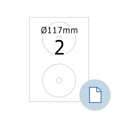 HERMA Blattetiketten A4, 8656, Papier weiß CD-Etikett, 100 Blatt/200 Etik./Liefereinheit 10 Pack. thumbnail