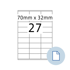 HERMA Blattetiketten A4, 8704, Papier weiß 70x32 mm, 100 Bl./2.700 Etik./Liefereinheit 10 Pack. thumbnail