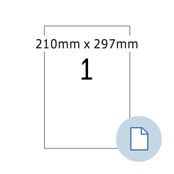 HERMA Blattetiketten A4, 8720, Papier weiß 210x297 mm, 100 Bl./100 Etik./Liefereinheit 10 Pack. thumbnail