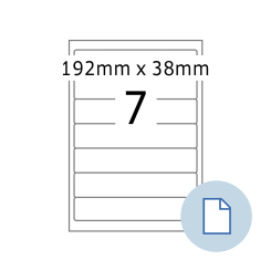 HERMA Blattetiketten A4, 8721, Ordneretikett weiß 192x38 mm, 100 Bl./700 Etik./Liefereinheit 10 Pack thumbnail