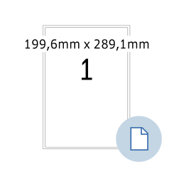 HERMA Blattetiketten A4, 8772, Papier weiß 199,6x289,1mm, 100 Blatt/100 Etik./Liefereinheit 10 Pack. thumbnail