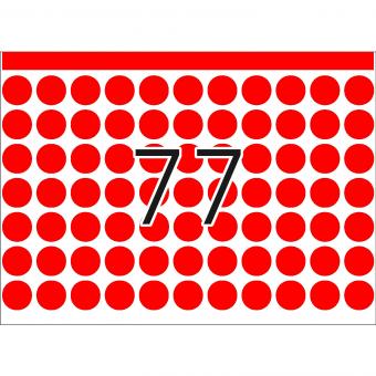 HERMA labels for printing presses DP1, 2722, paper red, Ø 13 mm, 132 sheets/10.000 labels 