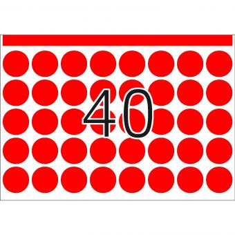 HERMA labels for printing presses DP1, 2742, paper red, Ø 19 mm, 252 sheets/10.000 labels 