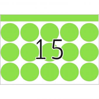HERMA labels for printing presses DP1, 2765, paper green, Ø 32 mm, 335 sheets/5.000 labels 