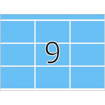 HERMA labels for printing presses DP1, 2953, paper blue, 34x53 mm, 280 sheets/2.500 labels 