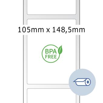 HERMA Thermolabels, 58303, paper thermo eco, white, 105x148,5mm, 2.900 labels/roll/min. 66 rolls 