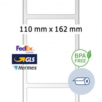 HERMA Thermo labels, 58316, paper thermo eco, white, 110x162mm, 1.000 labels/roll 