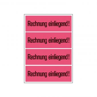 HERMA Caution label RECHNNUNG, 6752, paper luminous red, 118x39 mm, 250 sheets/1.000 labels 