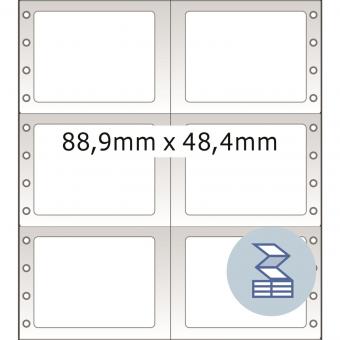 HERMA Computer labels endless, 8226, paper white, 88,90x48,40mm, 6.000 labels/pack 