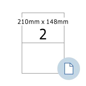 HERMA Labels on A4 sheets, 8402, paper white, 210x148 mm, 500 sheets/1.000 labels 