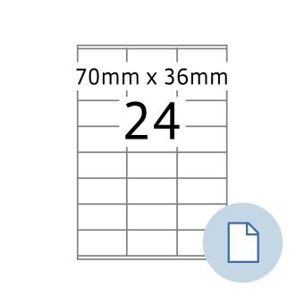 HERMA Labels on A4 sheets, 8418, paper white, 70x36 mm, 500 sheets/12.000 labels 
