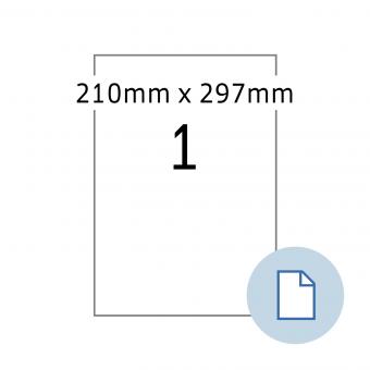 HERMA Labels on A4 sheets, 8720, paper white, 210x297 mm, 100 sheets/100 labels/min.10 pack 
