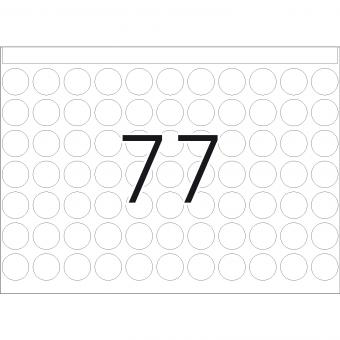 HERMA labels for printing presses DP1, 2720, paper white, Ø 13 mm, 132 sheets/10.000 labels 