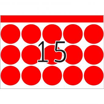 HERMA labels for printing presses DP1, 2762, paper red, Ø 32 mm, 335 sheets/5.000 labels 