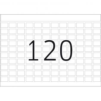 HERMA labels for printing presses DP1, 2800, paper white, 8x12 mm, 168 sheets/20.000 labels 