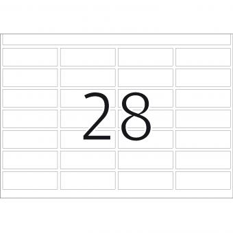 HERMA labels for printing presses DP1, 2850, paper white, 13x40 mm, 180 sheets/5.000 labels 