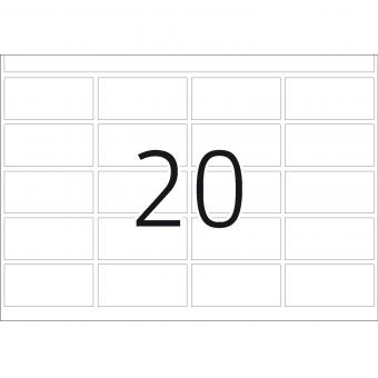 HERMA labels for printing presses DP1, 2890, paper white, 19x40 mm, 252 sheets/5.000 labels 