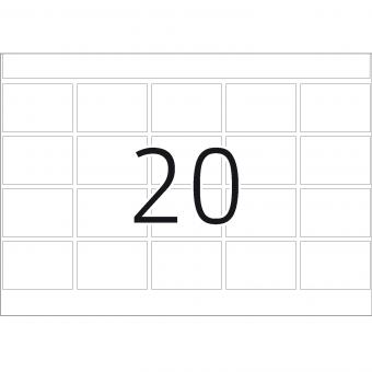 HERMA labels for printing presses DP1, 2920, paper white, 22x32 mm, 252 sheets/5.000 labels 