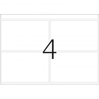 HERMA labels for printing presses DP1, 2970, paper white, 52x82 mm, 252 sheets/1.000 labels 