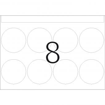 HERMA labels for printing presses DP1, 3100, paper white, Ø 40 mm, 128 sheets/1.000 labels 