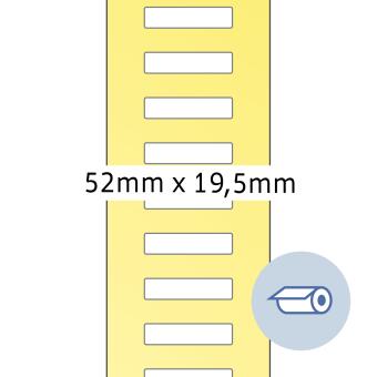 HERMA Thermotransfer labels, 4066, paper white, 52x19,5mm, 5.000 labels/roll 