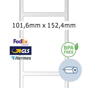 HERMA Thermolabels, 58006, paper thermo eco, white, 101,6x152,4mm, 1.000 labels/roll/min.182 rolls 
