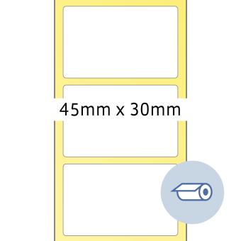 HERMA Thermotransfer labels, 58011, paper white, 45x30 mm, 4.800 labels/roll/min. 16 rolls 